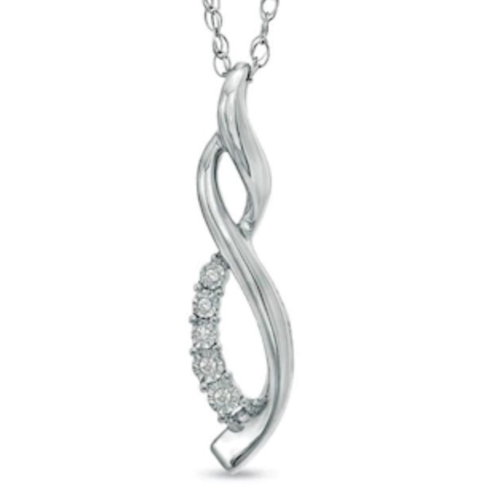 Zales Diamond Accent Flame Pendant